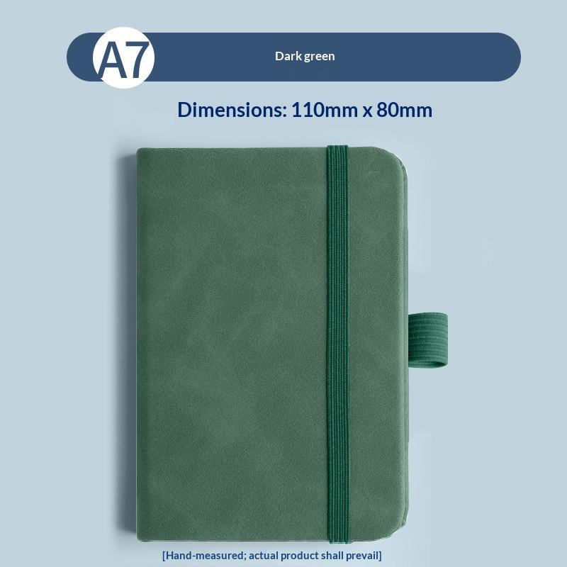 Pocket Journal Mini PU Leather Notebook 100 Sheets with Elastic Band for Teenager Diary Recording