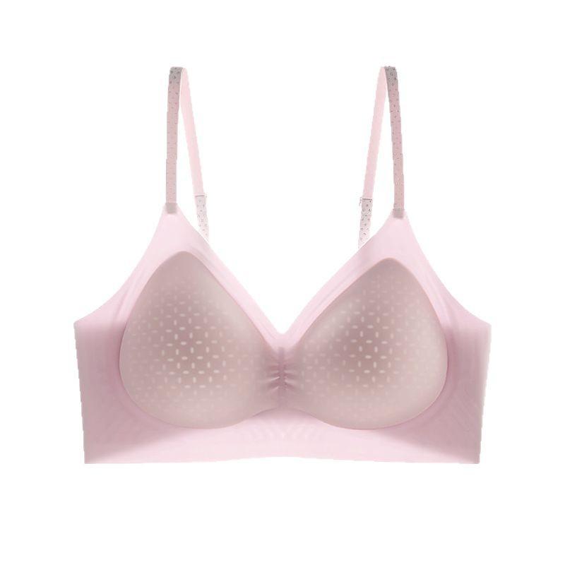 Traceless Ice Silk Anti-sagging Ultra-thin Model with Sub-breasts, No Steel Ring, Bra, Beautiful Back -