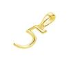 Lala Christie Number Pendant Necklace, 18K Yellow Gold, Charm, 5, for Men and Women