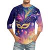 Carnival Print - Men's Round Neck Short Sleeve Top