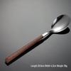Qianxing 430 Stainless Steel Imitation Wood Handle Dinner Spoon Set