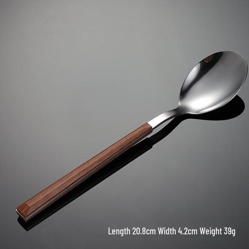 

Qianxing 430 Stainless Steel Imitation Wood Handle Dinner Spoon Set
