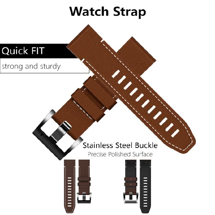 Leather Watch Band 26mm Easy Change Strap Smartwatch Accessories Easyfit Wriststrap Comfortable Wear for Smartwatches