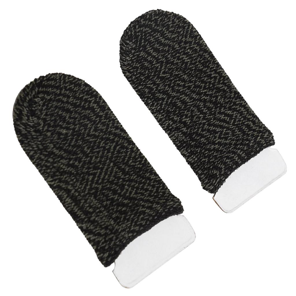 Чехол для мобильного игрового пальца, многоразовый, устойчивый к поту, сенсорный игровой контроллер, черный