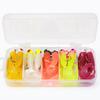 20Pcs Soft Fishing Lure Metal Jig Head Fishing Hooks Realistic Design Bright Color Artificial Bait Worm Lure Fishing Accessories