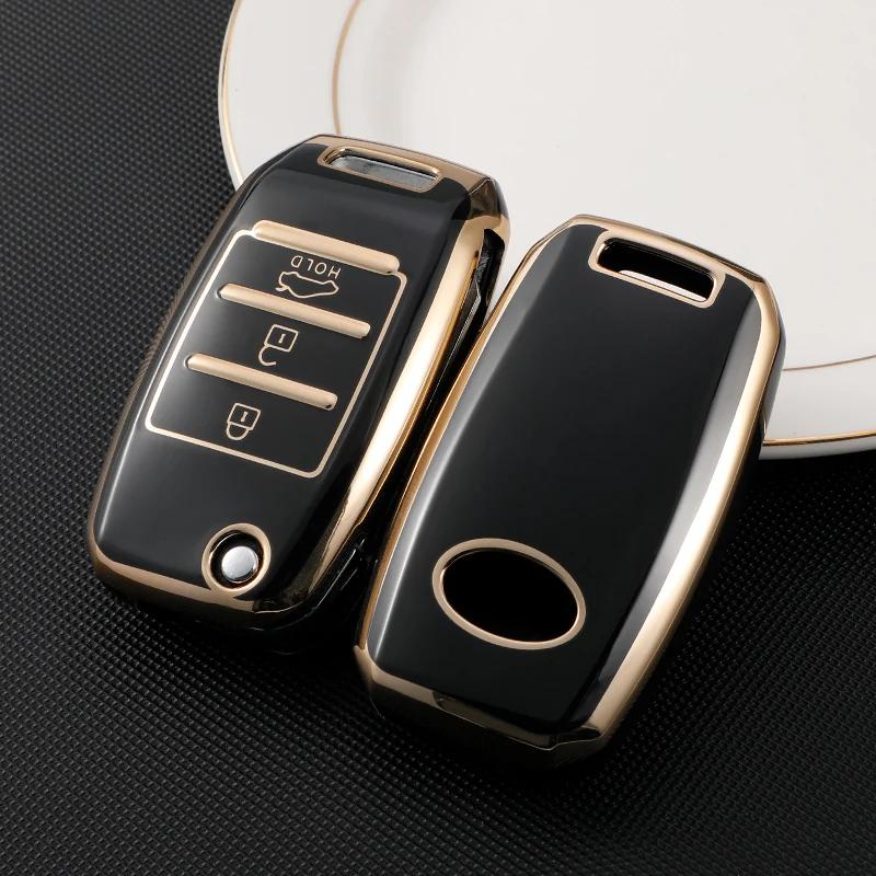 Shell Fob For KIA RIO 3 K2 K3 K4 K5 Sportege Picanto Optima Soul Ceed Sorento Forte Stinger Cerato TPU Car Flip Key Case Cover