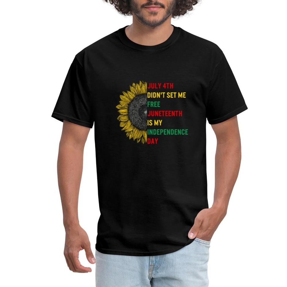 Juneteenth Is My Independence Day Sunflower Men s T-Shirt Unisex T-Shirt S
