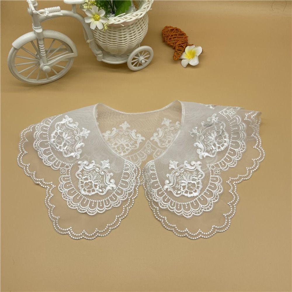 

Съемная съемная кружевная шифоновая кукла с большим лацканом Фальшивый воротник Фальшивый воротник Женская шаль Накидка