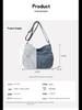 Large Capacity Soft Leather Cross-border Women's Shoulder Tote Bag for Middle-aged Women, with Washed Leather Finish.