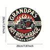 Hot Rod Car Metal Wall Art Vintage Garage Decor Rustproof Aluminum Sculpture