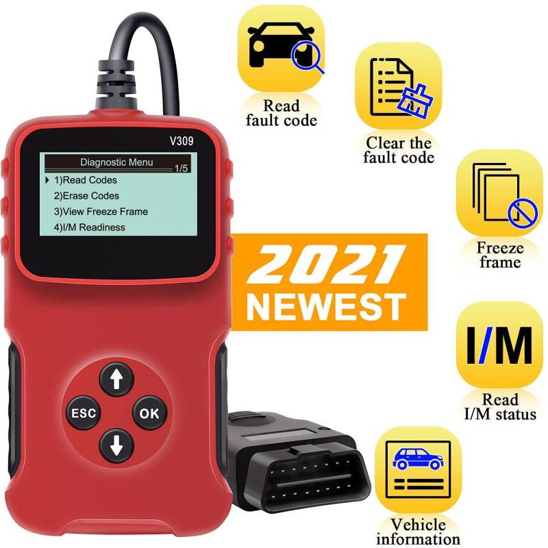 Buy V309 Car Fault Detector Elm327 Obd2 Car Diagnostic Tool Code