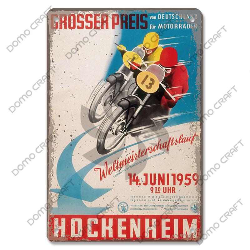 Motorcycle Vintage Poster Metal Plate Cafe Racer Festival Race Bred Motorcycle Metal Tin Signs Wall Decor Riders Club Man Cave