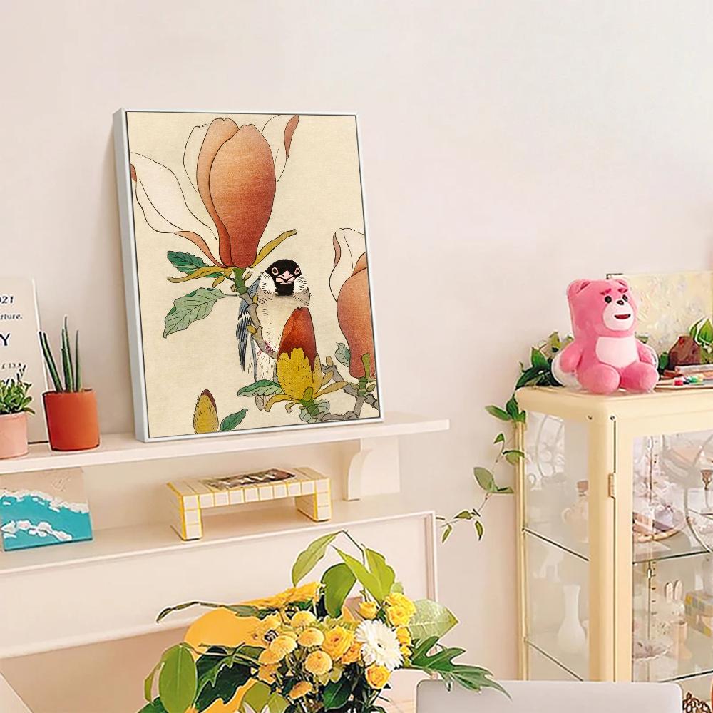 1pc Hokusai O-Ohara K-Koson Japan Style Art Self-adhesive Art Poster Waterproof Paper Sticker Coffee House Bar Room Wall Decor