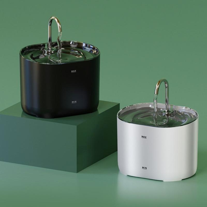 Replendished Automatic Waterer Cats Dog Water Dispenser Quiet Automatic Dog for Home or Travel