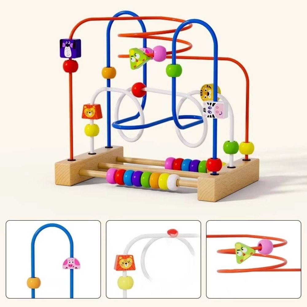 Intellectual Training Bead Stringing Building Blocks  For Infants 6 Months and Older