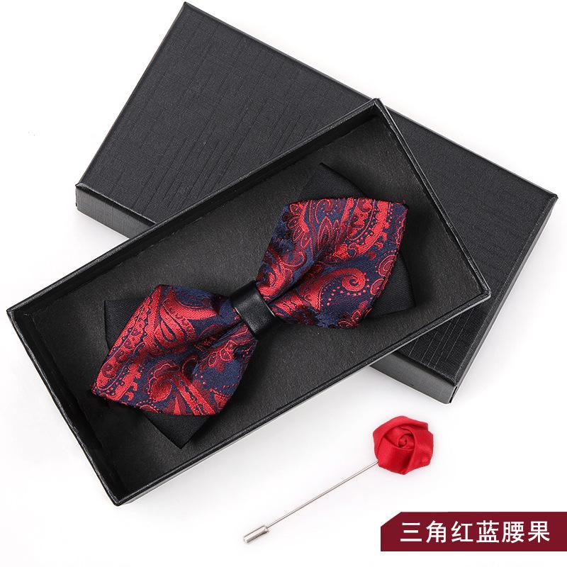 Bow Tie Men'S Wedding Groom Best Man Red Suit Shirt British Brothers Korean Bow Women'S Gift Box