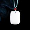 Collier Pendentif Boucle de Sécurité en Jade de Verre Paisible Cadeau pour Hommes et Femmes