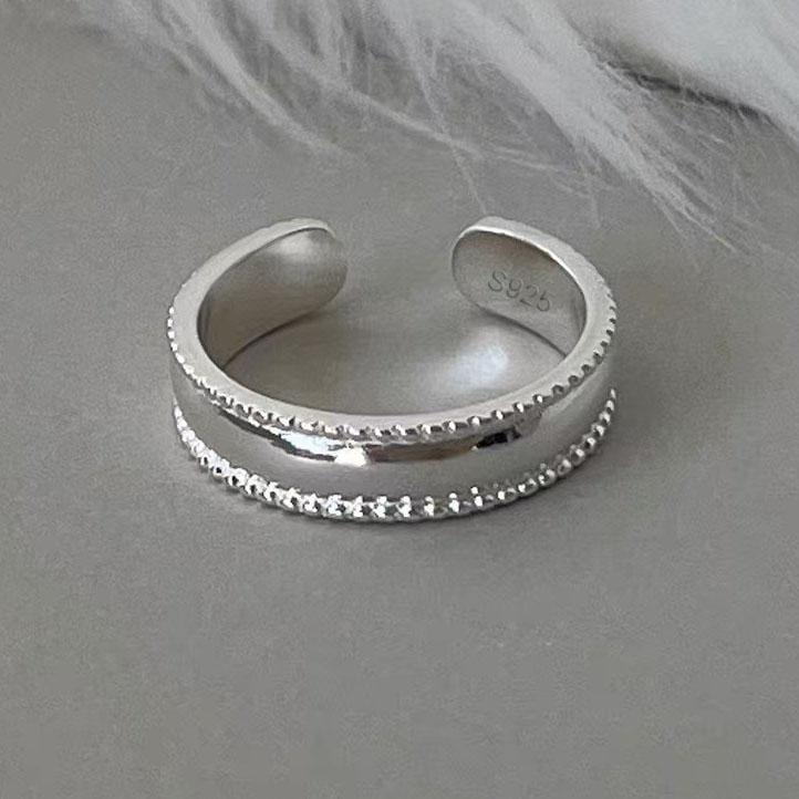 925 Sterling Silver Rings For Women Geometric Fine Jewelry Finger Adjustable Gold Interware CZ Ring For Party Birthday Gift