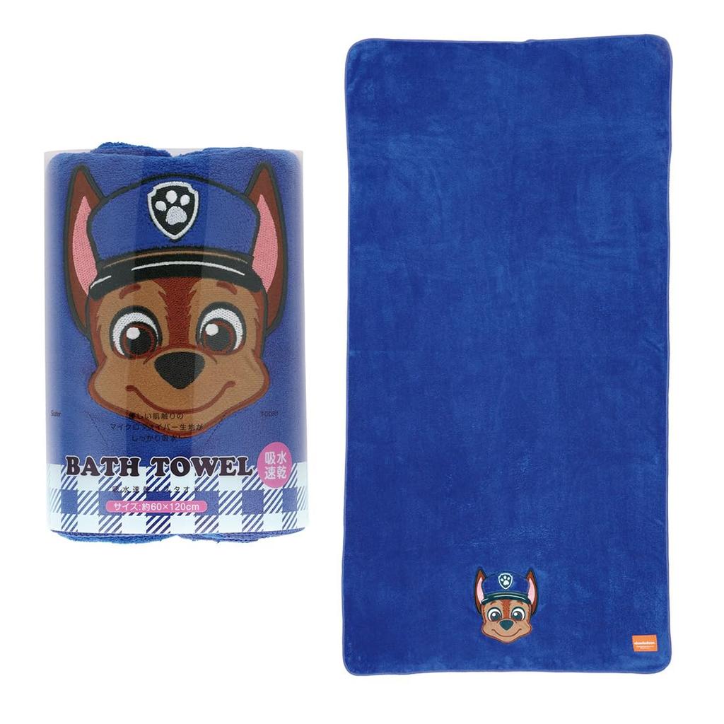 Skater Bath Paw 60cm x Absorbent, Quick-Drying Towel, Patrol, 120cm, TODR1-A