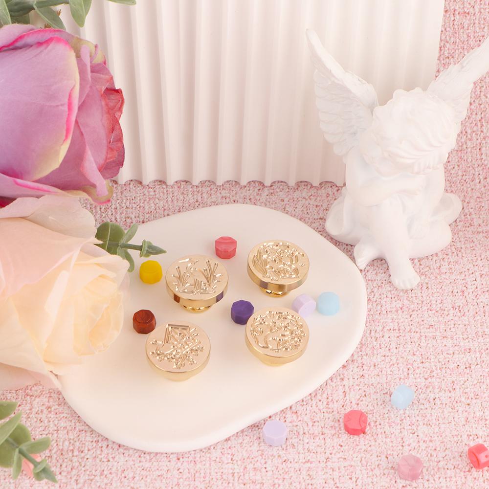 Animals Collection Wax Seal Stamp Retro Sealing Wax Stamp Nine-tailed Fox, Mouse, Hedgehog, Crow Pattern Removable Brass Heads