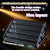 1pc Acrylic Display Stand, Transparent Five-Tier Storage Box, Step Display Rack, Multi-Functional Cosmetic Lipstick Organizer