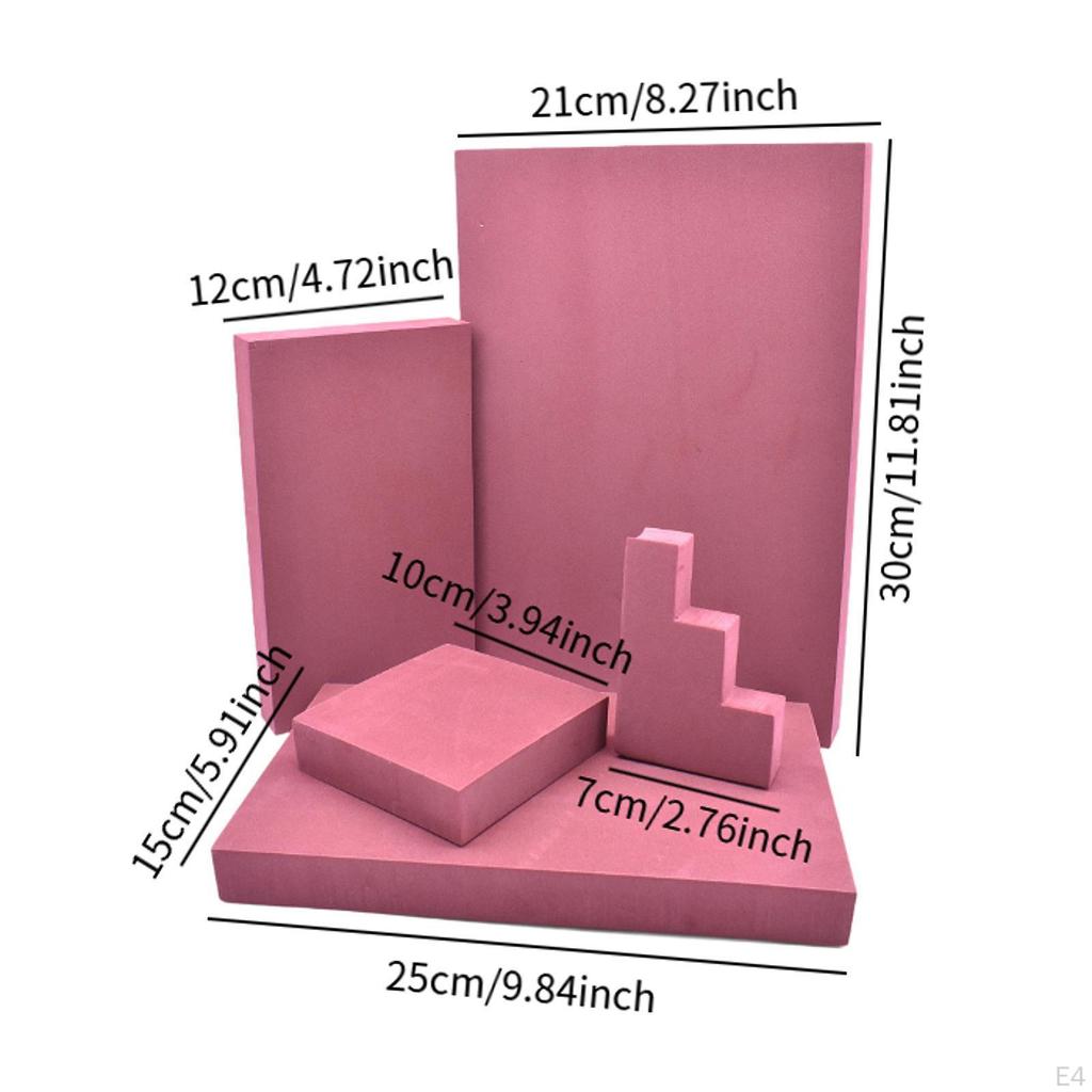 5 Geometric Foam Blocks for Photography, Ideal Product Photography. Accessories