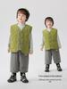 Stylish European Boys' Cotton Fleece Pants - Thick, Warm Winter 2025 Collection