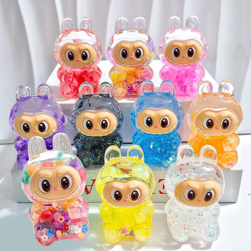 Mini Resin Rabubu Miniature Figures 3D Luminous Little Ornament Micro Landscape Diy Dollhouse Garden Decoration Craft