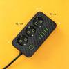 EU Plug Power Strip Multi AC Outlets Socket 2 Meters Extension Cord Overload Protection for Home Office