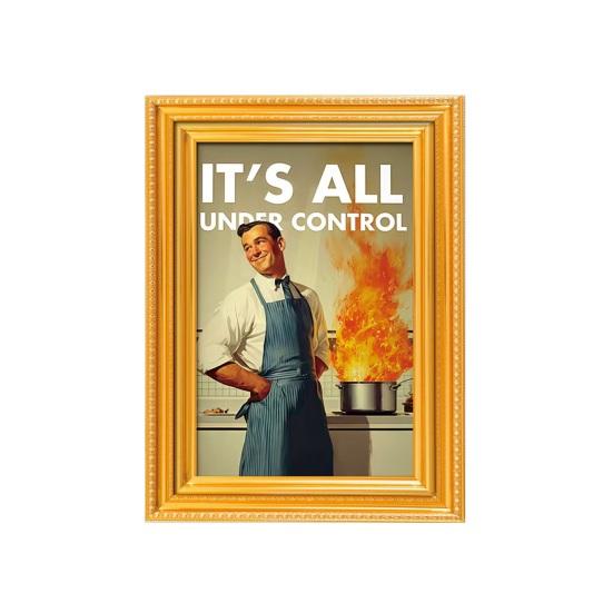 1/5Pcs Vintage Poster Cat Refrigerator Magnet 3D Wooden Retro Painting Frame Fridge Magnet Home Kitchen Office Decoration