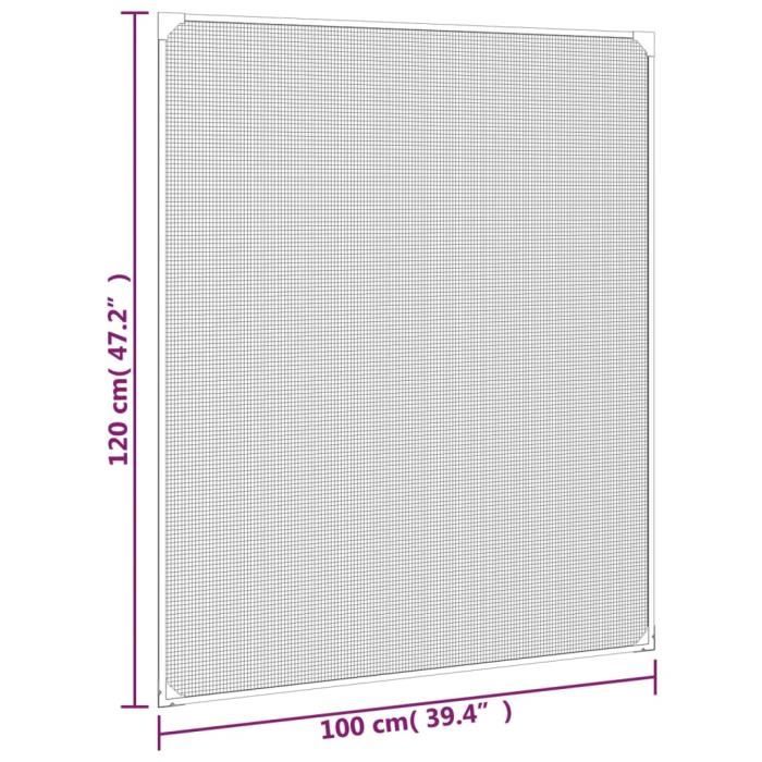 VidaXL Moustiquaire magnétique pour fenêtres blanc 100x120 cm 153851