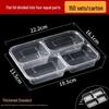 Transparent Disposable 4-Compartment Takeaway Containers (150 Sets)
