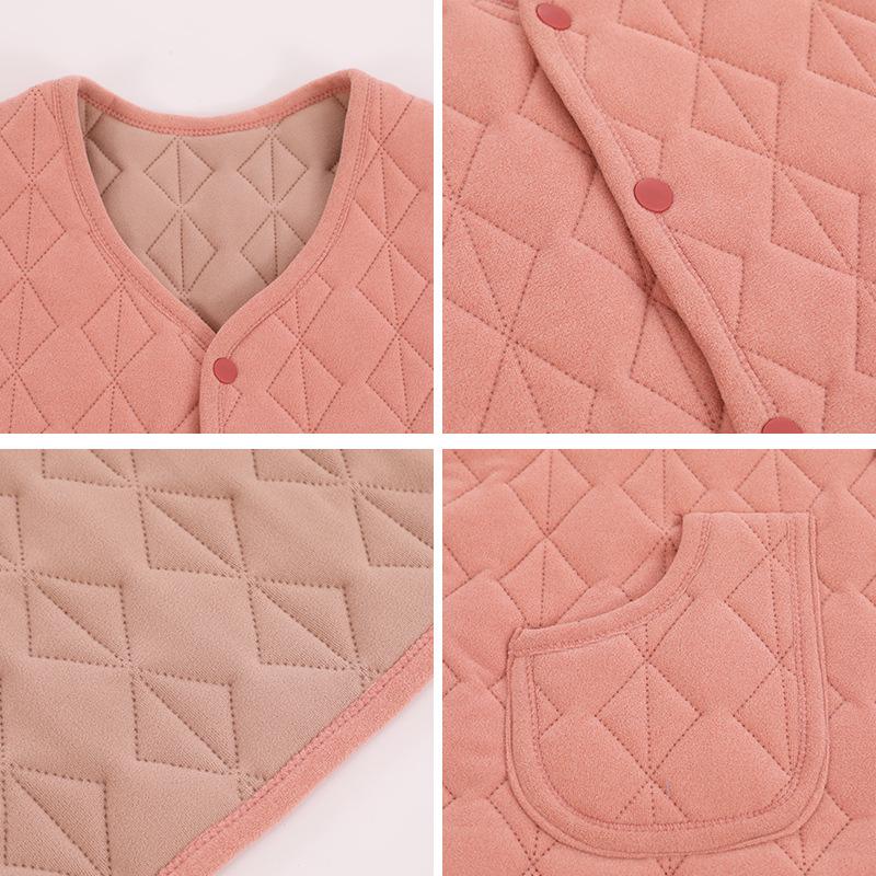 HI-FASHION Weste in Übergröße für Damen, Winterjacke, modisch, V-Ausschnitt, ärmellos, einfarbig, Rauten-Wärmeweste