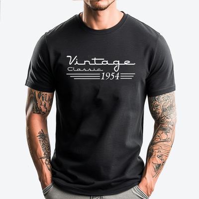 Décorations Vintage 1954 70e Anniversaire T-shirts Homme Haute Qualité Vintage T-shirts HOLIDAYS T-shirts Harajuku