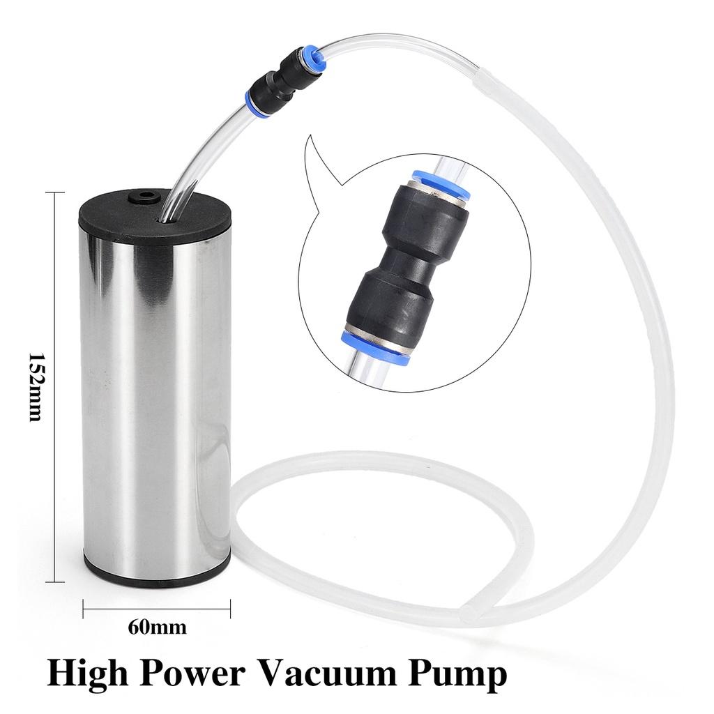 Stainless Steel Electric Milking Machine Household Goat Cow Sheep Bucket Suction Milker Vacuum Pump 5L