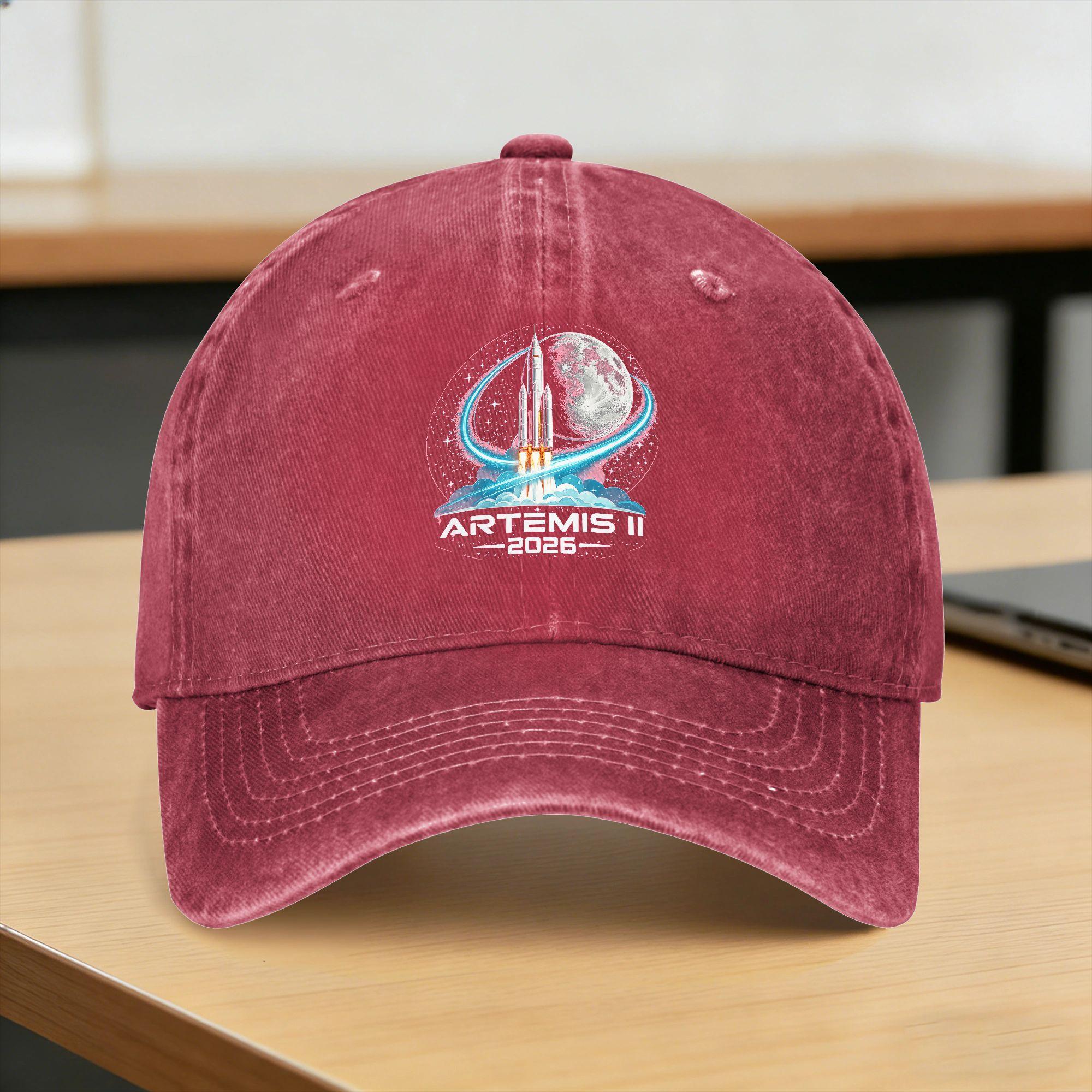 Artemis II Launch to The Moon Casual Baseball Cap Summer Trucker Hat Breathable Kpop Rock Snapback Cute Baseball Caps One Size