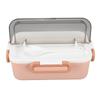 Lunch Box 900ml Roseate 2 Compartments Leakage Proof Stainless Steel Lunch Container with Spork