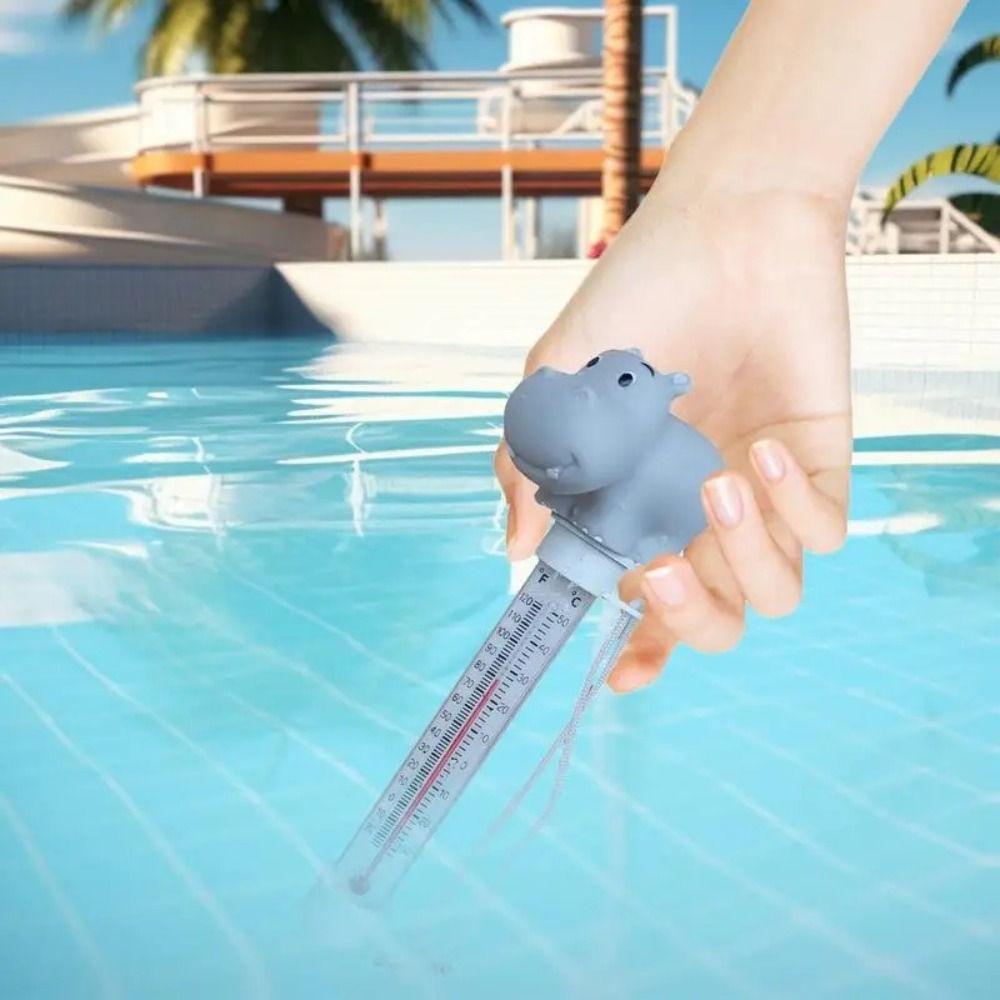 PVC Pool Water Temperature Meter Cartoon Animals Waterproof Swimming Pool Thermometer Floating Accurate Thermometer Pools