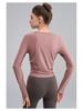 Women's Quick-Dry Long-Sleeve Slimming T-Shirt for Running, Yoga & Outdoor Activities.