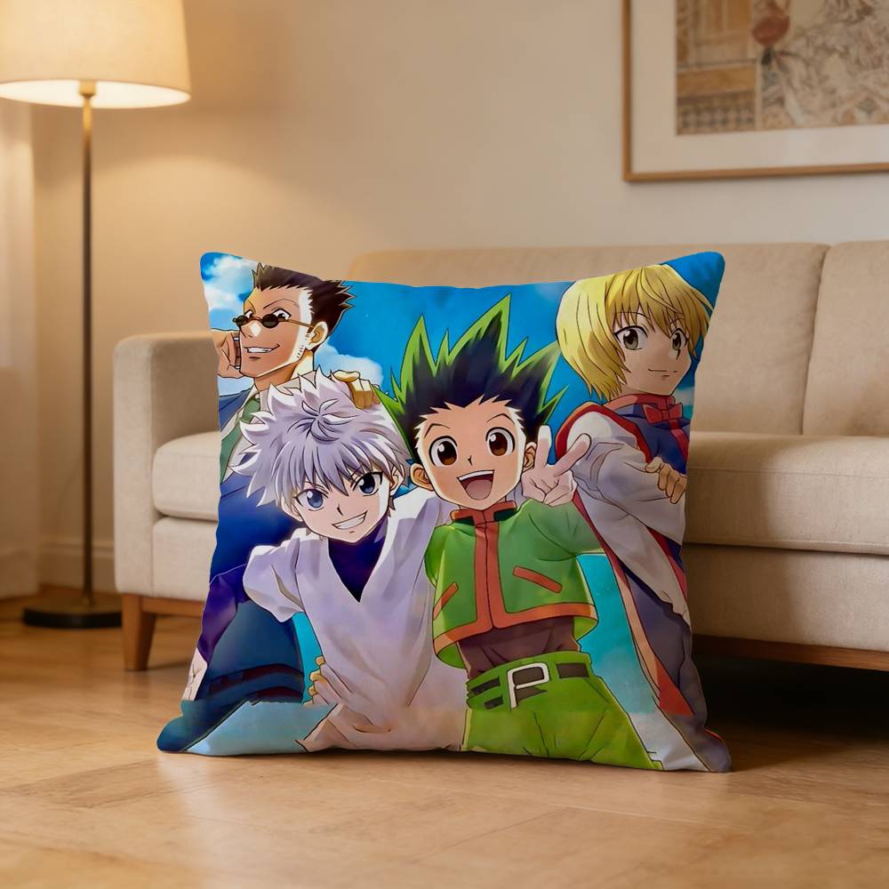 Anime Hisoka Hunter X Hunters Pillow Case Pattern Printed Pillowcase For Living Room Sofa Cushion Cover
