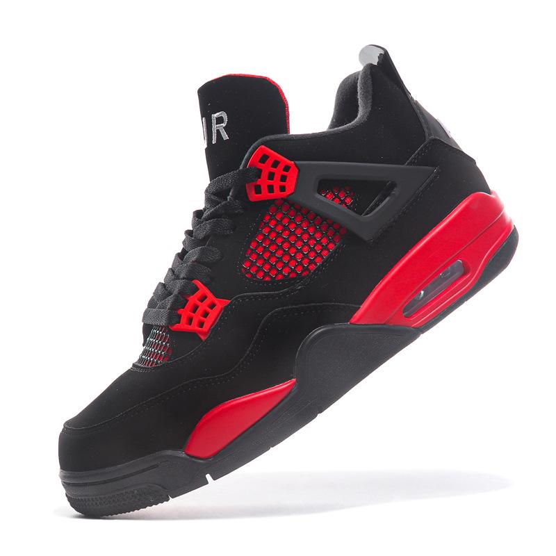 AJ4 Men's & Women's White Cement, Hot Lava, and University Blue Basketball Shoes