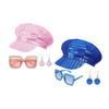 3Pieces Disco 50s 60s 70s 80s Set Rockstars Cool Outfits for Halloween Birthday Party Costume Dressing Up Accessories
