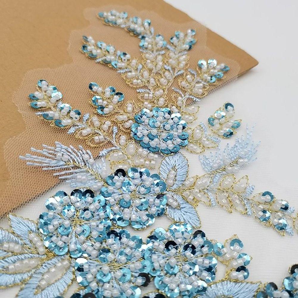 DIY Embroidered Floral Patches Sequin Embroidery Sequins Patches Lace Appliques  Stage Costumes
