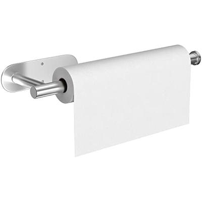 Kitchen Roll Holder, Stainless Steel Cabinet Scarves Holder, Self-Adhesive or Perforable Kitchen Towel Rack/Bar, Kitchen-friendly, Bathroom, Bedroom