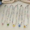 Beaded Necklaces Women Flower Pendant Chokers Artificial Crystal Material Party Jewelry Accessories Gift for Woman Girls