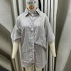 Striped Shirt Shorts Set Spring/Summer 2025 New Fashion Women's Comfort and Leisure 2-piece Set Loose Retro Versatile