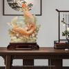 Golden Arowana Jade Figurine: Annual Bestseller for Living Room or Office Decor; Ideal Housewarming or Opening Gift