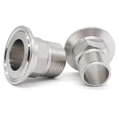 Sanitary Grade Triple Clamp Adapter SS304 Stainless Steel Sanitary Grade Fitting Fluid Systems