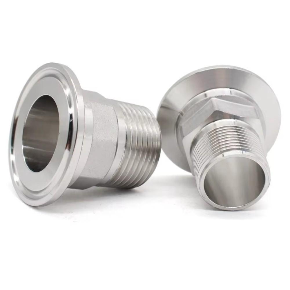 Sanitary Grade Triple Clamp Adapter SS304 Stainless Steel Sanitary Grade Fitting Fluid Systems