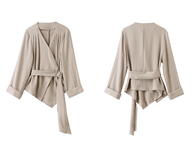 Women's Spring 2025 Casual Set: Coat & Wide-Leg Pants (HE5013)